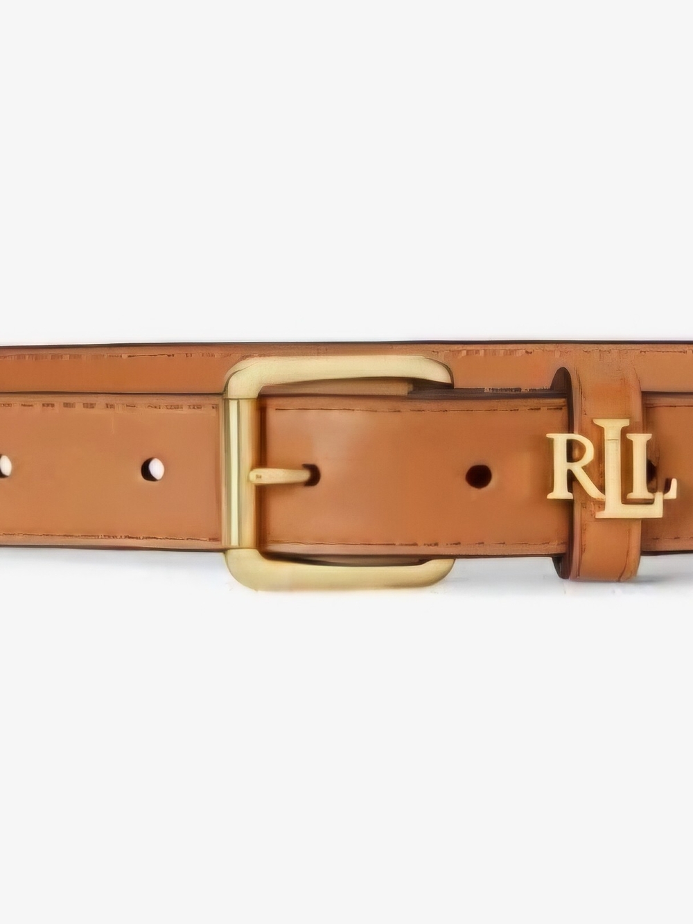 NWT Women's Lauren Ralph Lauren Logo-Keeper Leather Skinny Belt Size XL